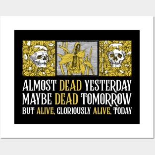 Wheel of Time Quote - Robert Jordan Quote - Mat Cauthon - Almost Dead Yesterday Posters and Art